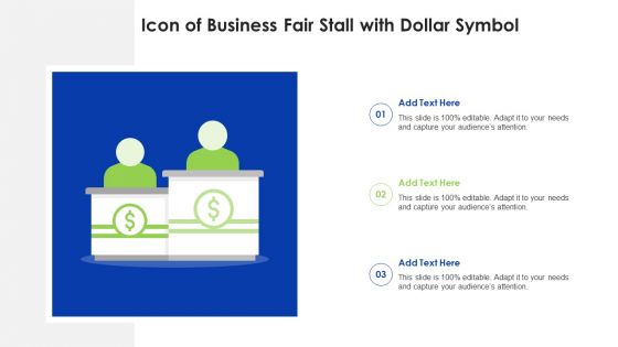 Icon Of Business Fair Stall With Dollar Symbol Icons PDF