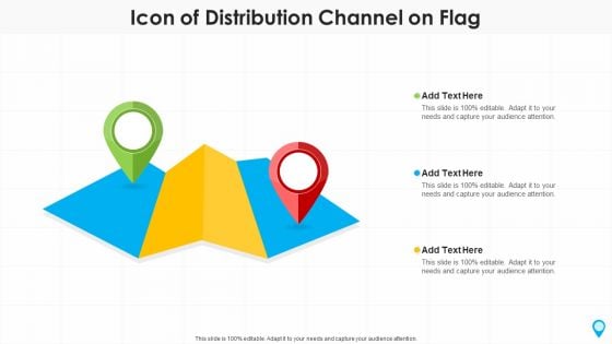 Icon Of Distribution Channel On Flag Diagrams PDF