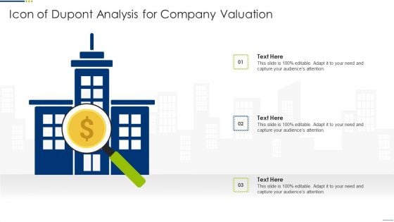 Icon Of Dupont Analysis For Company Valuation Slides PDF