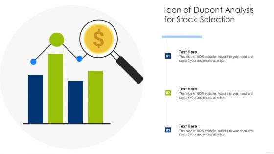 Icon Of Dupont Analysis For Stock Selection Mockup PDF