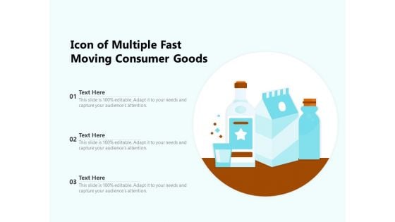 Icon Of Multiple Fast Moving Consumer Goods Ppt PowerPoint Presentation Summary Mockup PDF