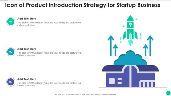 Icon Of Product Introduction Strategy For Startup Business Information PDF