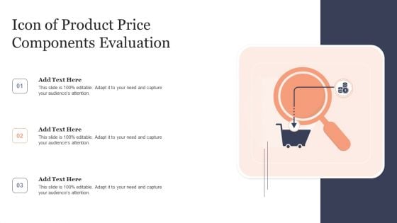 Icon Of Product Price Components Evaluation Pictures PDF