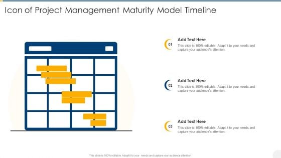 Icon Of Project Management Maturity Model Timeline Pictures PDF