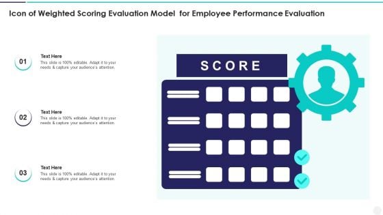 Icon Of Weighted Scoring Evaluation Model For Employee Performance Evaluation Rules PDF