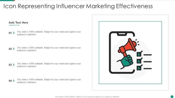 Icon Representing Influencer Marketing Effectiveness Professional PDF