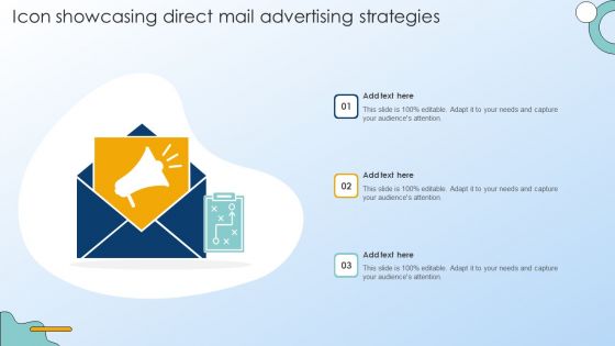 Icon Showcasing Direct Mail Advertising Strategies Diagrams PDF