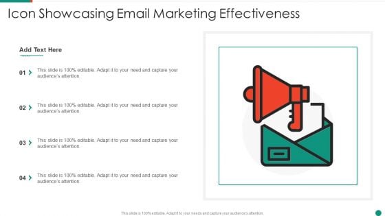 Icon Showcasing Email Marketing Effectiveness Brochure PDF Icon Showcasing Email Marketing Effectiveness Brochure PDF
