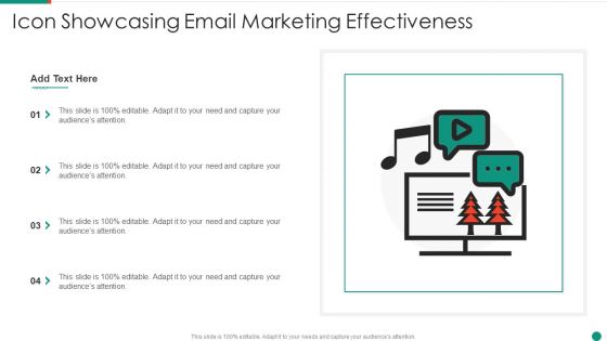 Icon Showcasing Email Marketing Effectiveness Slide Information PDF