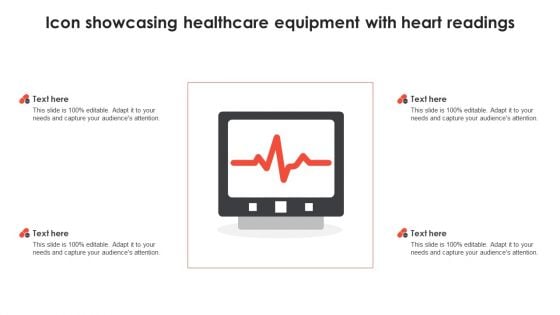 Icon Showcasing Healthcare Equipment With Heart Readings Designs PDF