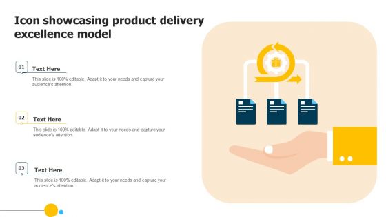 Icon Showcasing Product Delivery Excellence Model Pictures PDF