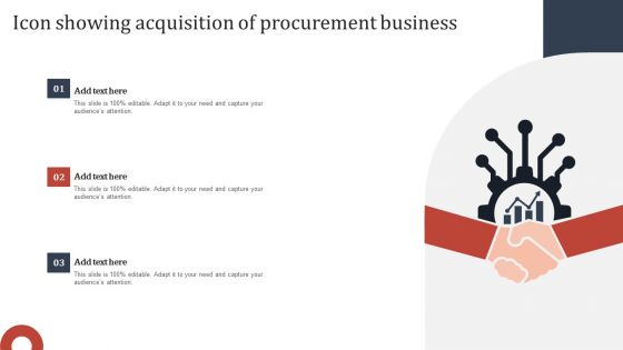 Icon Showing Acquisition Of Procurement Business Demonstration PDF
