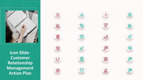 Icon Slide Customer Relationship Management Action Plan Diagrams PDF Icon Slide Customer Relationship Management Action Plan Diagrams PDF
