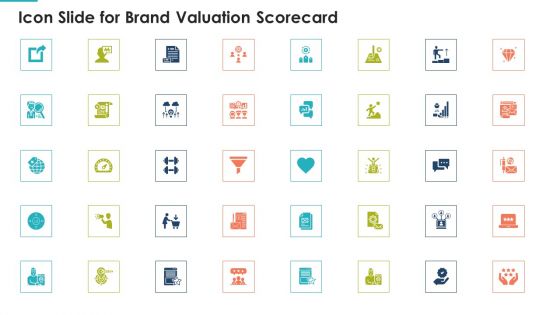 Icon Slide For Brand Valuation Scorecard Guidelines PDF