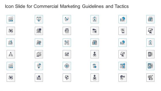 Icon Slide For Commercial Marketing Guidelines And Tactics Mockup PDF