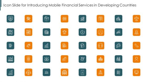 Icon Slide For Introducing Mobile Financial Services In Developing Countries Themes PDF