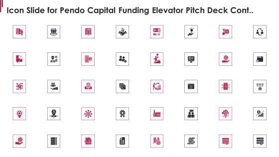 Icon Slide For Pendo Capital Funding Elevator Pitch Deck Cont Mockup PDF