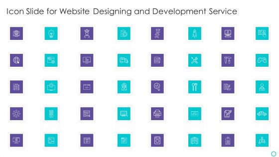 Icon Slide For Website Designing And Development Service Elements PDF