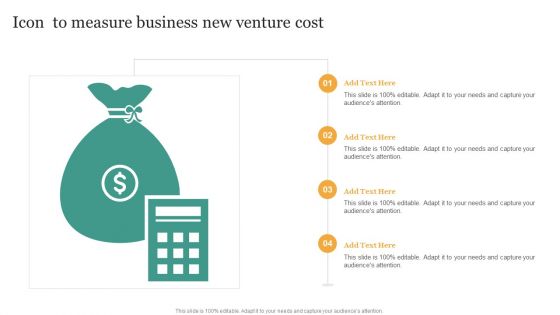 Icon To Measure Business New Venture Cost Brochure PDF