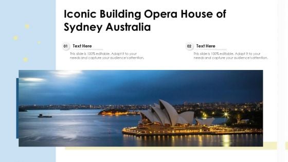 Iconic Building Opera House Of Sydney Australia Ppt PowerPoint Presentation File Slide Portrait PDF