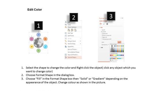 Icons Around Globe For Internet Technology Powerpoint Templates