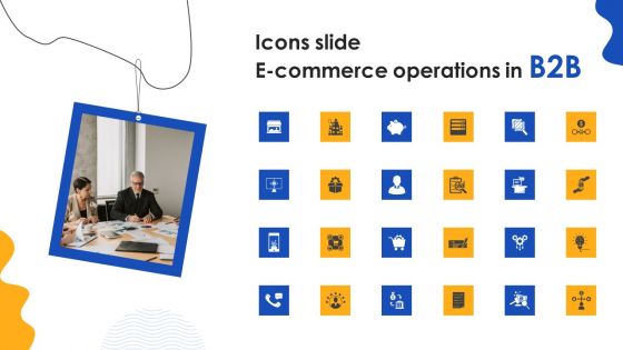 Icons E Commerce Operations In B2b Background PDF