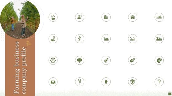 Icons Farming Business Company Profile Themes PDF