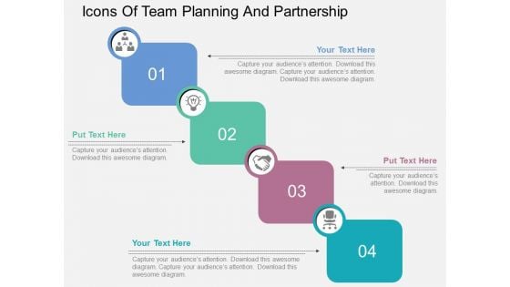 Icons Of Team Planning And Partnership Powerpoint Templates