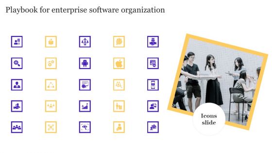 Icons Playbook For Enterprise Software Organization Playbook For Enterprise Software Organization Clipart PDF