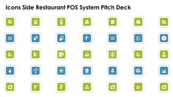 Icons Side Restaurant Pos System Pitch Deck Introduction PDF