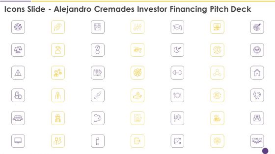 Icons Slide Alejandro Cremades Investor Financing Pitch Deck Clipart PDF