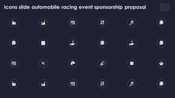 Icons Slide Automobile Racing Event Sponsorship Proposal Summary PDF