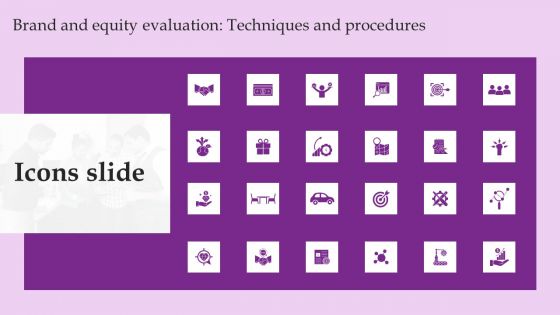 Icons Slide Brand And Equity Evaluation Techniques And Procedures Sample PDF