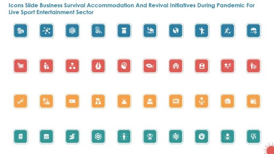 Icons Slide Business Survival Accommodation Elements PDF