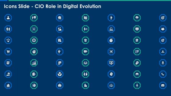 Icons Slide CIO Role In Digital Evolution Introduction PDF