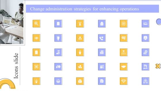 Icons Slide Change Administration Strategies For Enhancing Operations Sample PDF