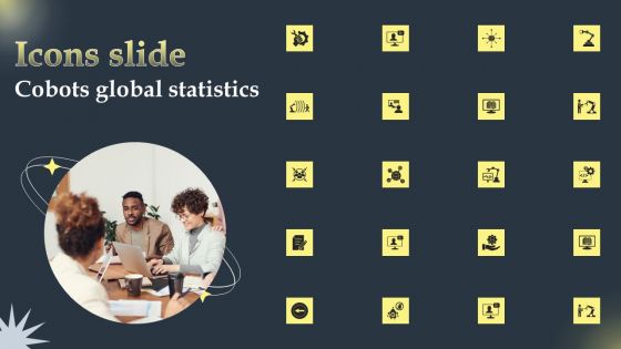 Icons Slide Cobots Global Statistics Clipart PDF