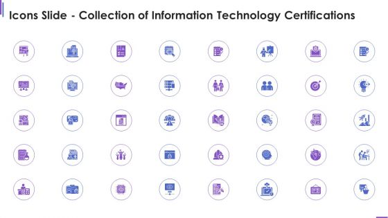 Icons Slide Collection Of Information Technology Certifications Microsoft PDF