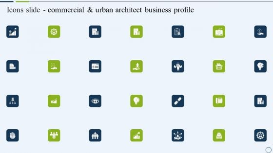 Icons Slide Commercial And Urban Architect Business Profile Download PDF