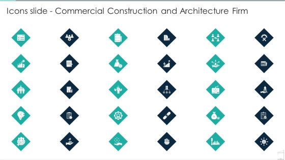 Icons Slide Commercial Construction And Architecture Firm Summary PDF