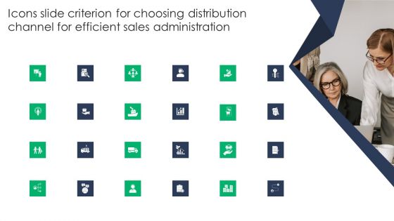 Icons Slide Criterion For Choosing Distribution Channel For Efficient Sales Administration Guidelines PDF