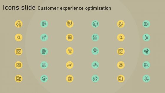 Icons Slide Customer Experience Optimization Ideas PDF