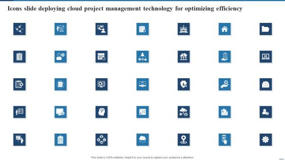 Icons Slide Deploying Cloud Project Management Technology For Optimizing Efficiency Brochure PDF
