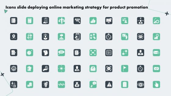 Icons Slide Deploying Online Marketing Strategy For Product Promotion Microsoft PDF