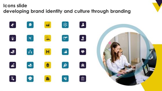 Icons Slide Developing Brand Identity And Culture Through Branding Portrait PDF