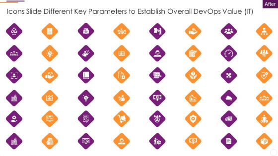 Icons Slide Different Key Parameters To Establish Overall Devops Value It Graphics PDF