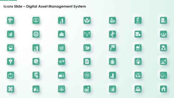 Icons Slide Digital Asset Management System Elements PDF