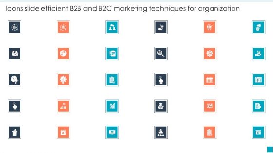 Icons Slide Efficient B2B And B2C Marketing Techniques For Organization Information PDF