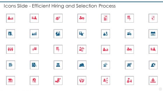 Icons Slide Efficient Hiring And Selection Process Ppt Outline Slide PDF