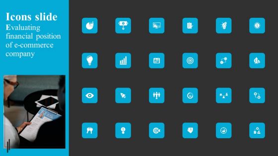 Icons Slide Evaluating Financial Position Of E Commerce Company Introduction PDF